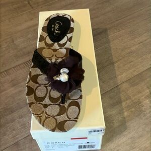 Coach flip flops, NEVER WORN